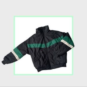 Urban outfitters black puffy bomber jacket